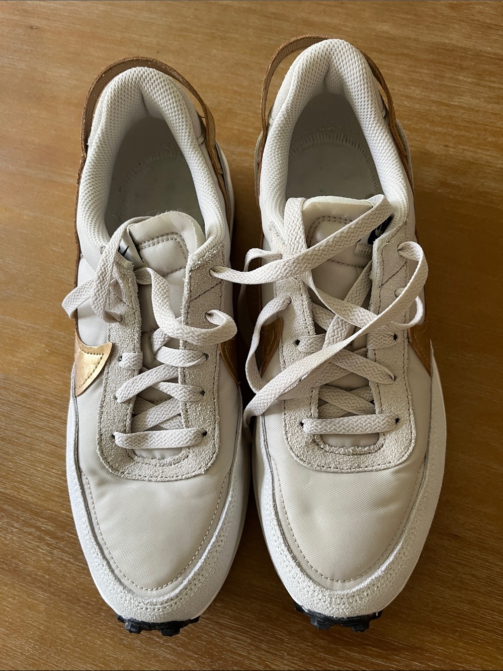 Nike Cream and Tan Low-Top Sneakers